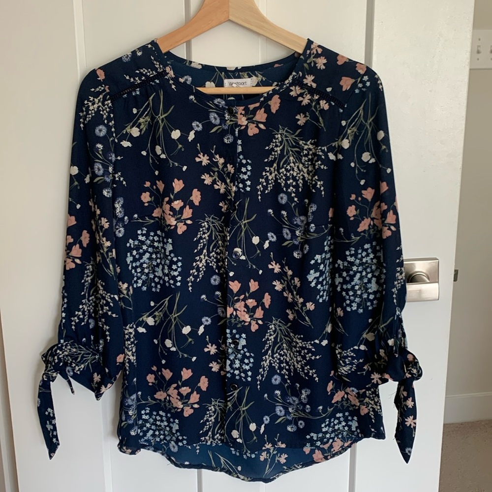 Floral Half Sleeve by Westport- Petite Small